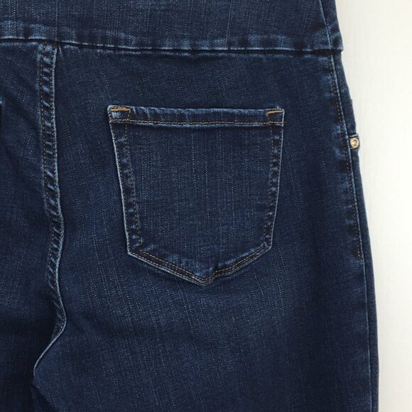 Lee Sculpting Mid Rise Dark Wash Slim Straight Leg Jeggings Size 24 EXCELLENT - Picture 7 of 8